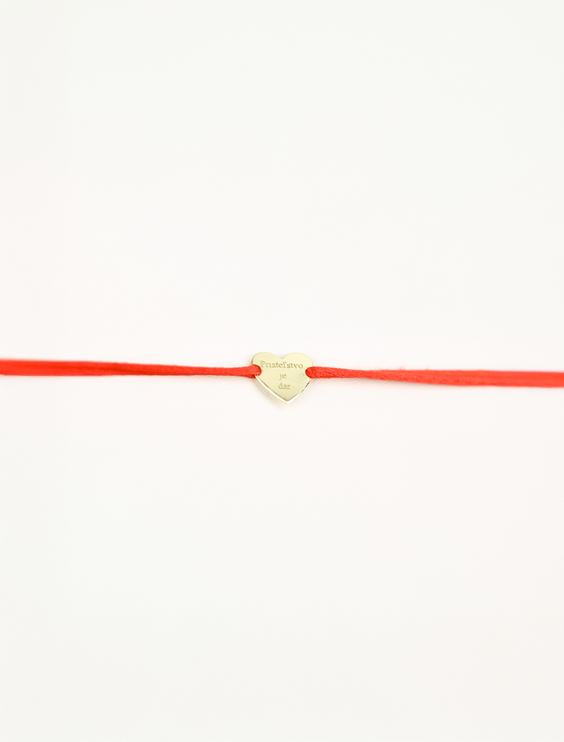 Atelier Heart Bracelet, 14K zlato (1 cm)