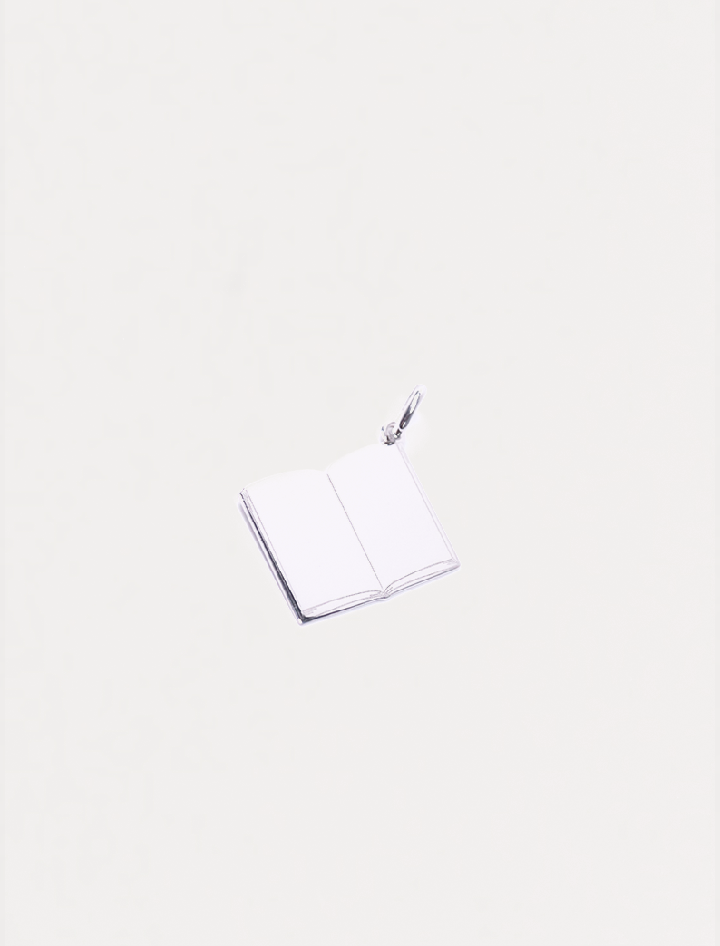 Atelier Book Pendant, 14K zlato