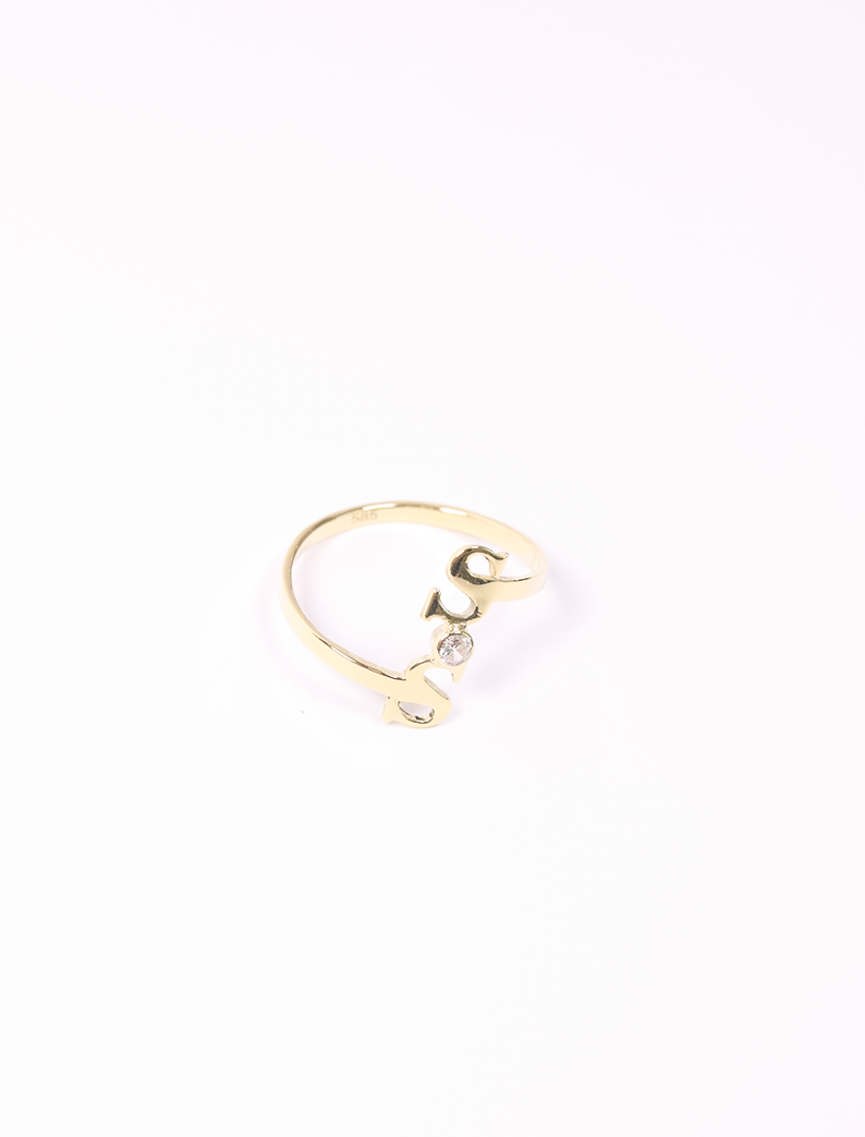 Atelier Initials Ring, 14K zlato
