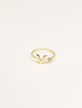 Atelier Initial Solitaire Ring, 14K zlato