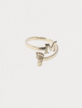 Atelier Footprint Initial Ring, 14K zlato