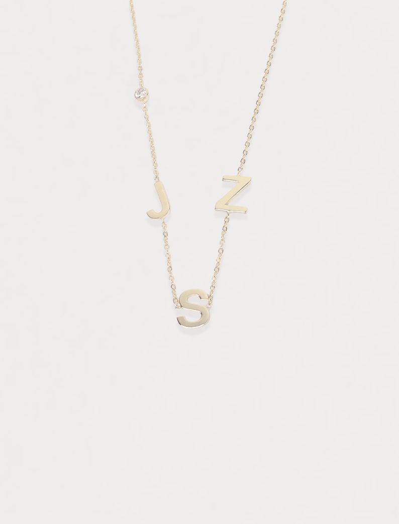 Atelier Multi-Initial Necklace – Signature Edition , 14K zlato
