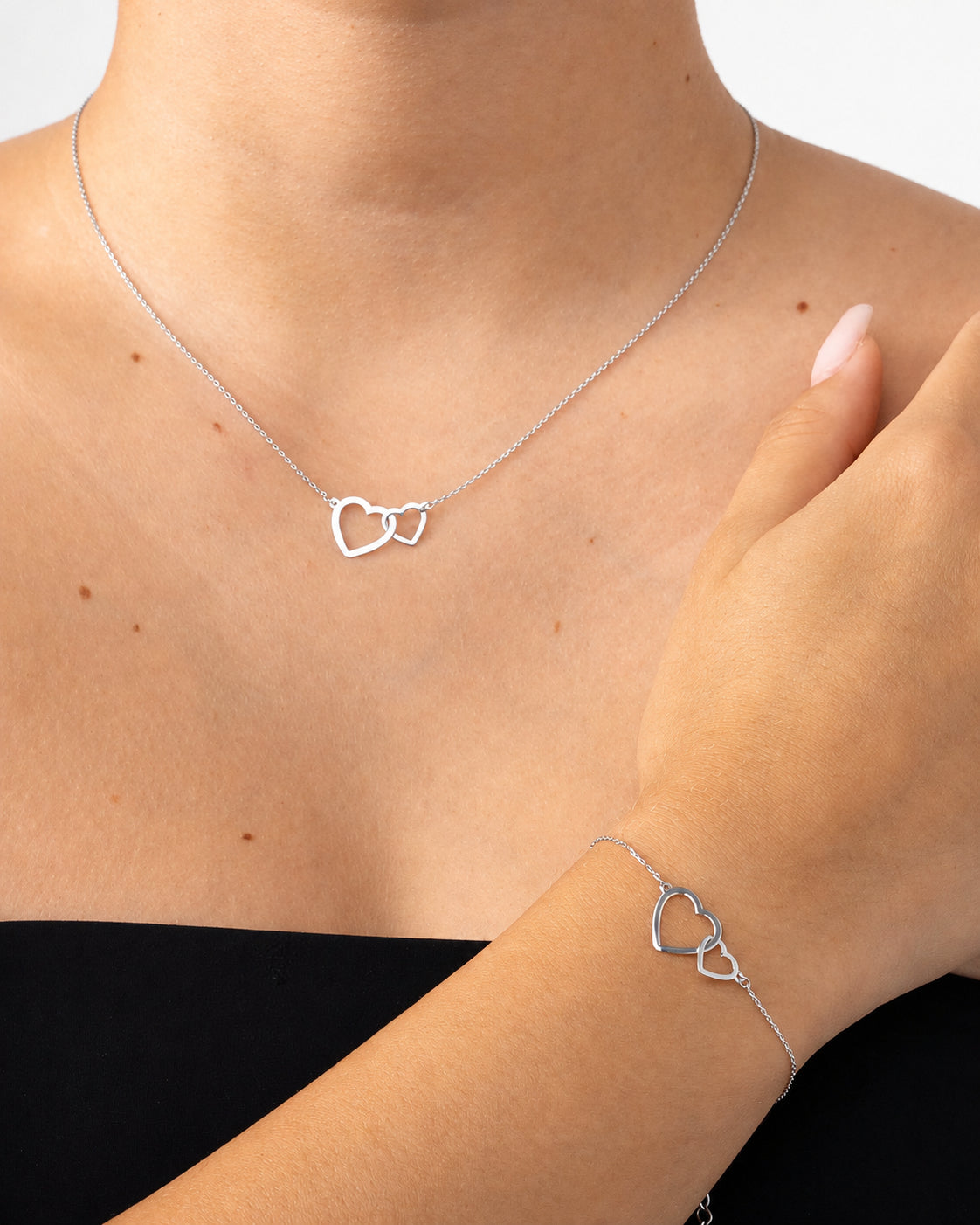 Náhrdelník Together, 14K biele zlato